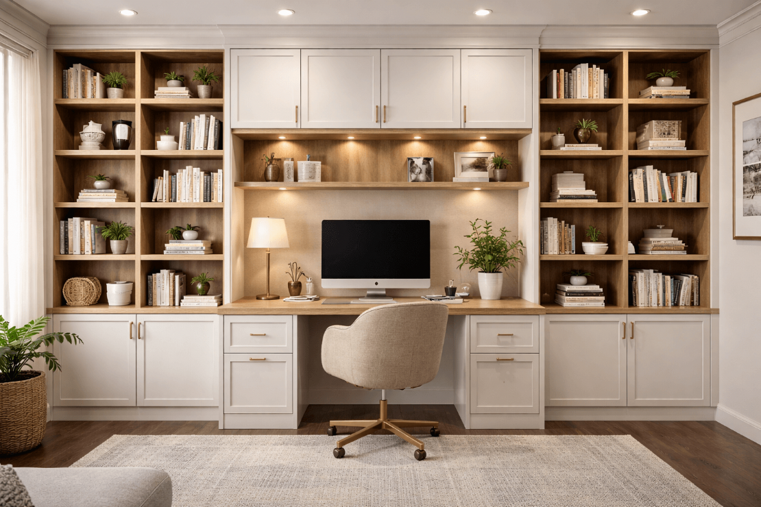 小空間救星！系統櫃書桌打造高效讀寫與收納空間